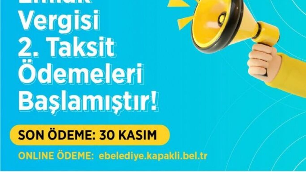 Emlak Vergisi 2. Taksit Ödemeleri Başladı