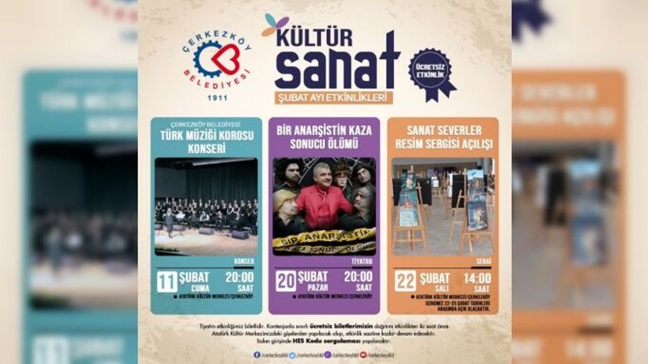 Şubat ayı Kültür Sanat  etkinlikleri Cuma günü başlıyor