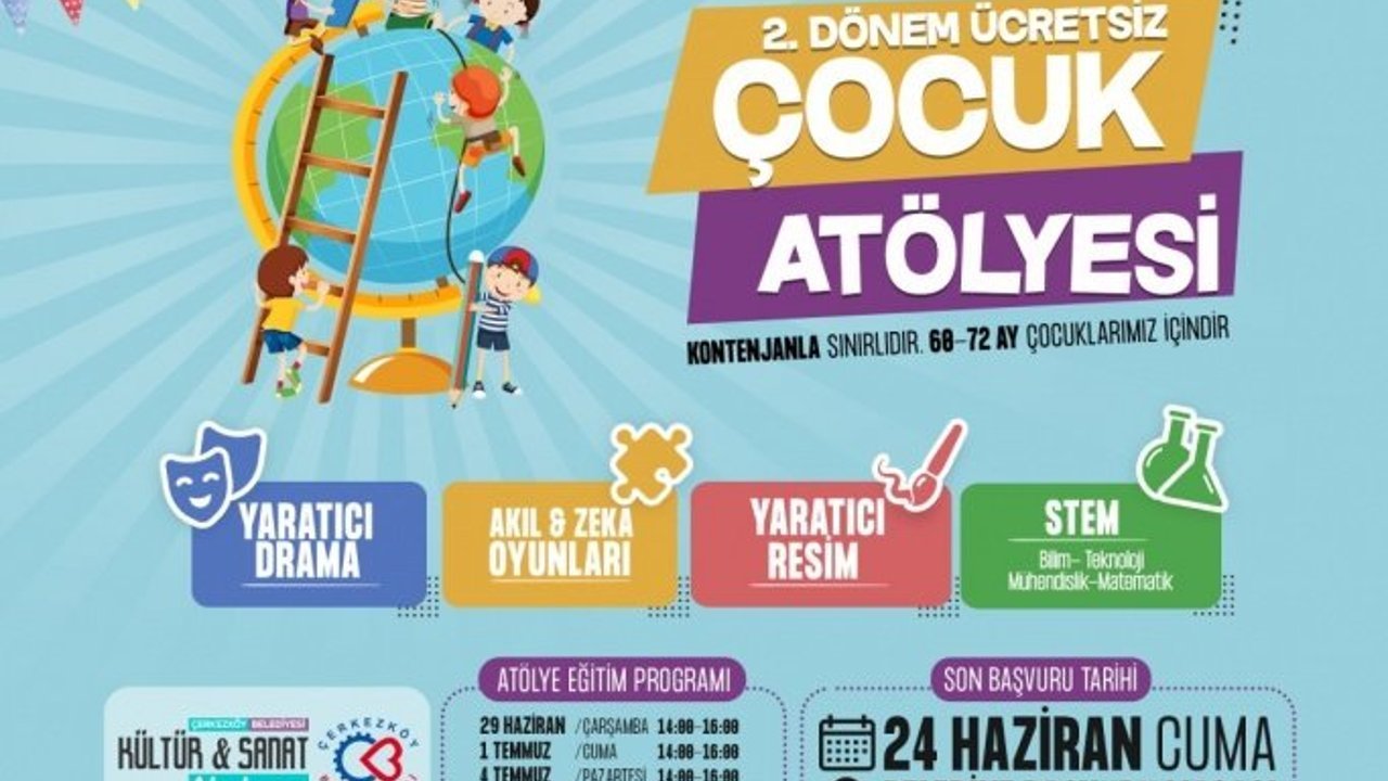 ÇOCUK ATÖLYESİ’NİN 2. DÖNEM KAYITLARI BAŞLADI