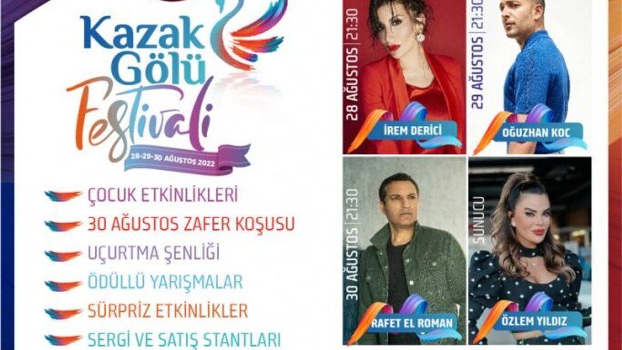 3. Kazak Gölü Festivali’nde Eğlence ve Sanat Bir Arada Olacak
