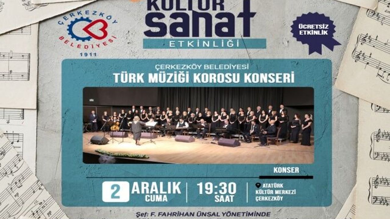 Türk Müziği Korosu Atatürk’ün sevdiği parçaları seslendirecek