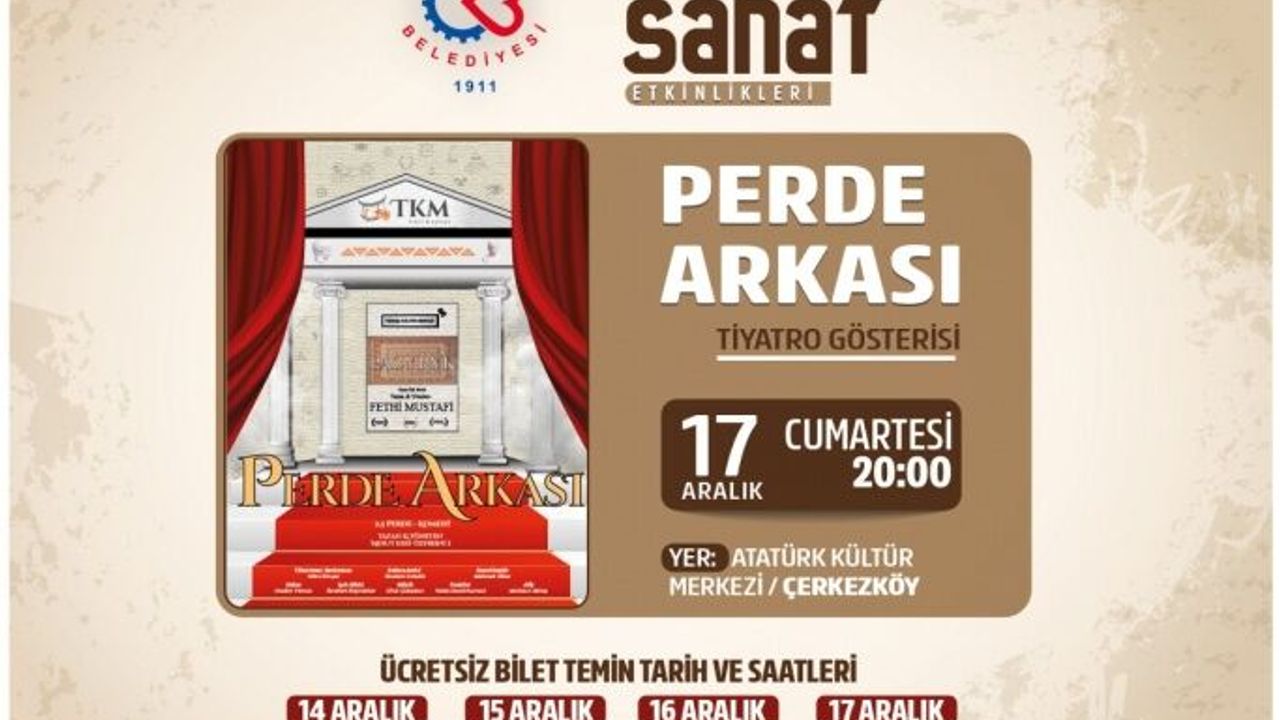 Perde Arkası adlı tiyatro oyun sahnelecek