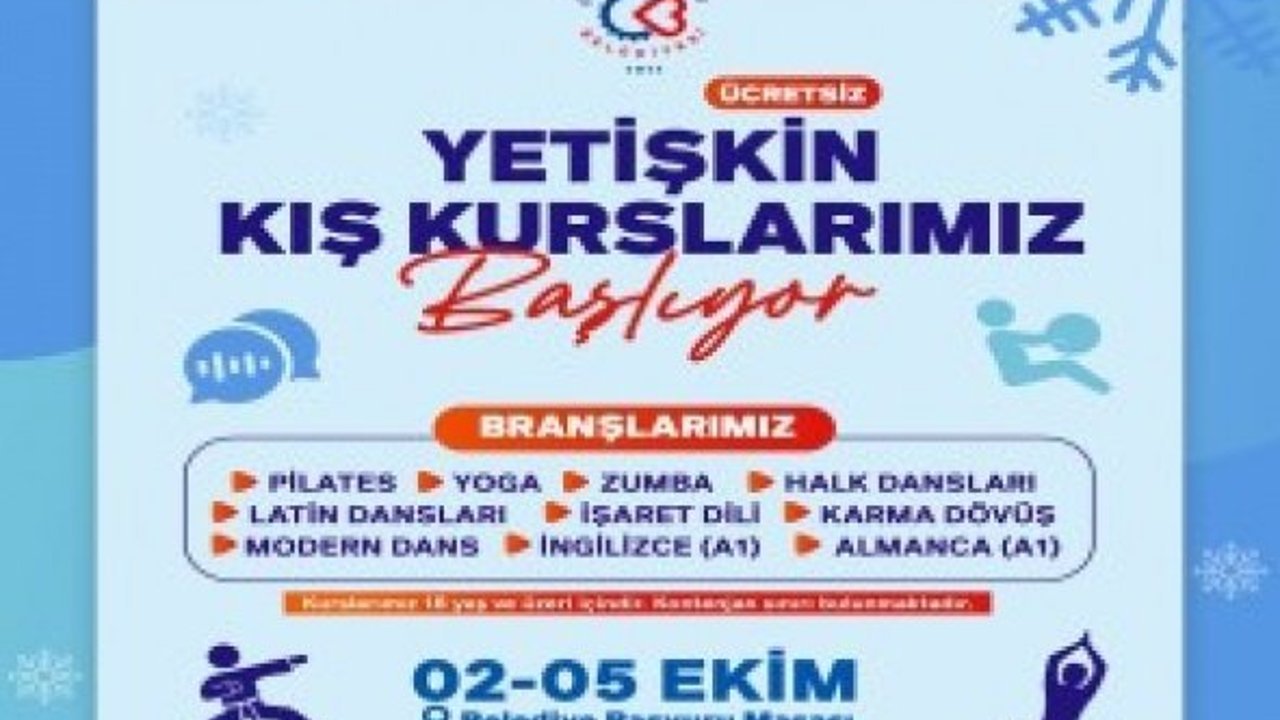 ÇERKEZKÖY BELEDİYESİ KIŞ SPOR KURSLARI KAYITLARI BAŞLADI