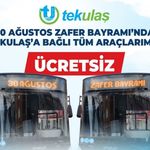 30 Ağustos Zafer Bayramı’nda Tekirdağ’da Toplu Ulaşım Ücretsiz Olacak