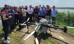 Edirne’de Dronla Çeltik Ekimi Yapıldı