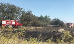 Tekirdağ'da Otluk Alanda Çıkan Yangın Söndürüldü
