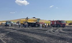 Edirne'de Biçerdöverden Buğday Tarlasına Sıçrayan Yangın Söndürüldü