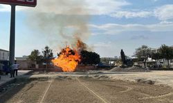 Çorlu’da Doğal Gaz Borusu Hasar Gördü, Yangın Çıktı