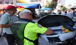Edirne'de Yaya Alanına Motosikletle Giren Sürücülere Ceza