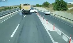 Çorlu’da Facianın Eşiğinden Dönüldü: Tırın Önüne Kırdı, O Anlar Kamerada