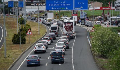 İstanbul-Tekirdağ Yolunda Bayram Yoğunluğu Başladı