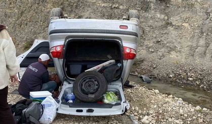 Şarköy’de otomobil takla attı: 2 kişi yaralandı