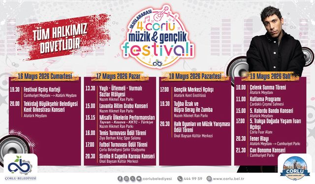 Çorlu’da Festival Coşkusu Başlıyor