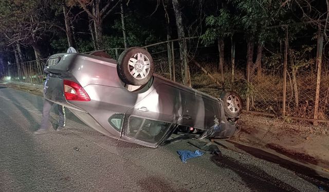 Çerkezköy'de Takla Atan Otomobilin Sürücüsü Yaralandı