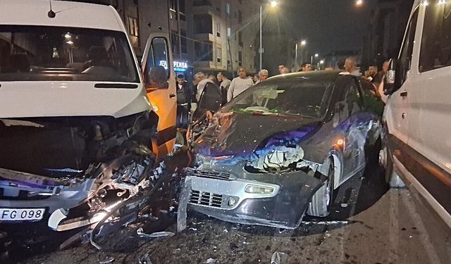 Çerkezköy’de otomobil minibüsle çarpıştı: Sürücü 1.67 promil alkollü çıktı