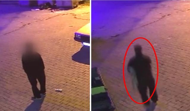 Keşan’da evin önündeki halıyı çaldı, o anlar kameraya yansıdı