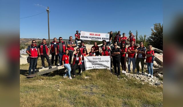 Tekirdağ MEB AKUB Ekibi Arama Kurtarma Akreditasyonunu Tamamladı