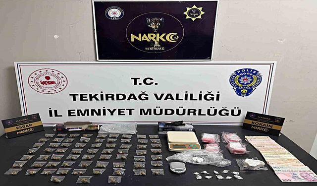 Tekirdağ’da uyuşturucu operasyonları: 220 şüpheliye işlem, 25 tutuklama