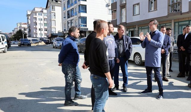 Efendioğlu Sokak’ta kentsel tasarım çalışmaları sürüyor