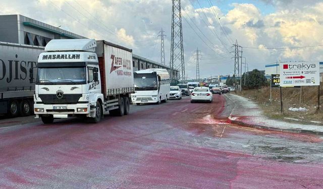 Kapaklı OSB’de cadde kırmızıya büründü
