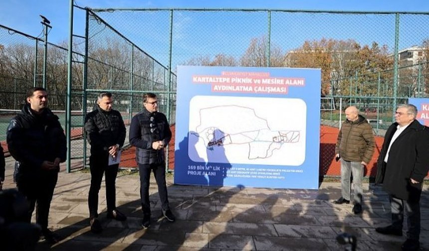 Piknik alanına yeni Kızlpınar yoluna revizyon aydınlatma