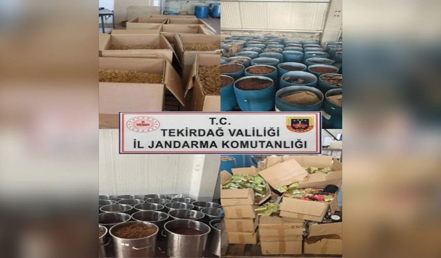 Çerkezköy’de Dev Operasyon: 23 Ton 900 Kilogram Kaçak Tütün Ele Geçirildi