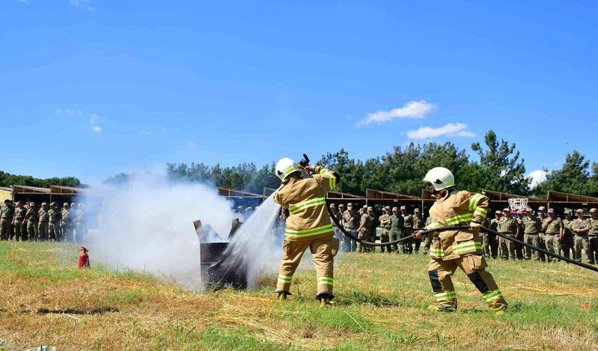 Çanakkale'de Askeri Personele Yangın Seferberliği Eğitimi