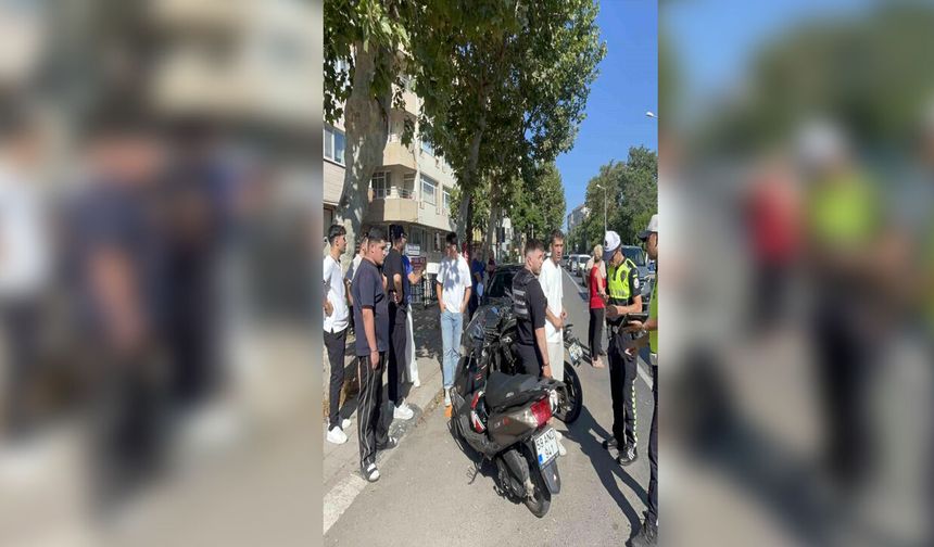 Otomobil ile motosikletin çarpıştığı kazada motosiklet sürücüsü yaralandı