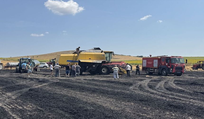 Biçerdöverde Başlayan Yangın Buğday Tarlasına Sıçradı