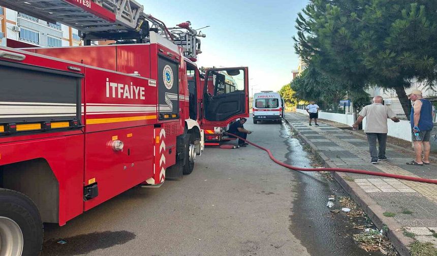 6 katlı apartmanda yangın paniği